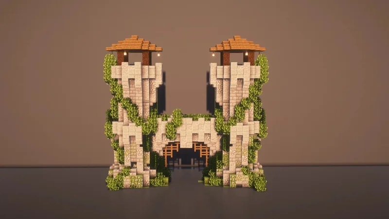 Medieval Twin Tower Gate