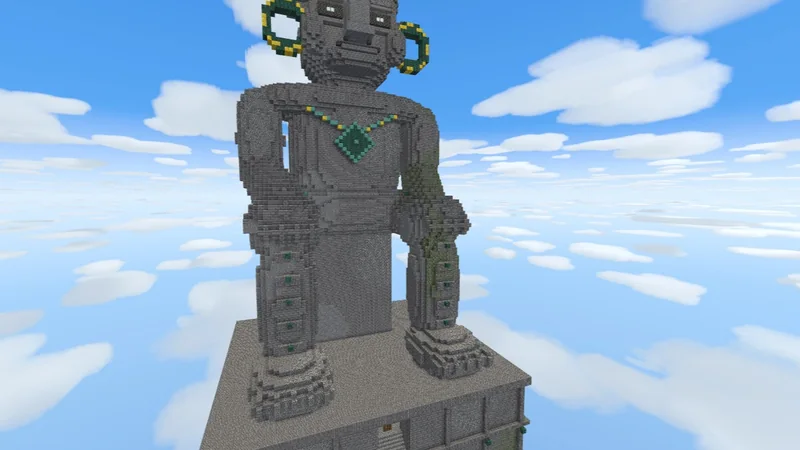 Jade Watcher Statue with Hidden Iron Farm