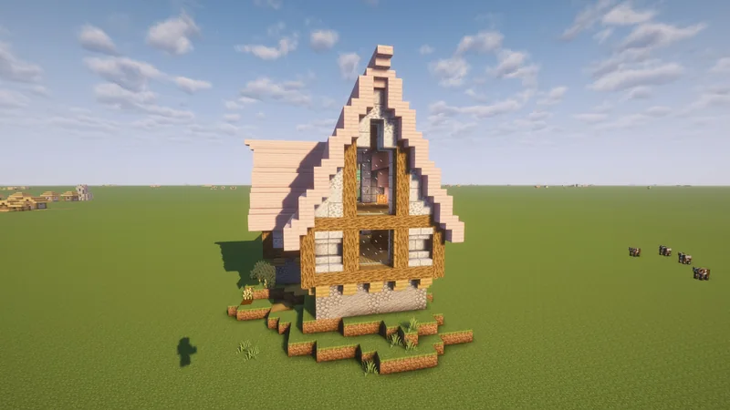 Starter House with Pink Roof