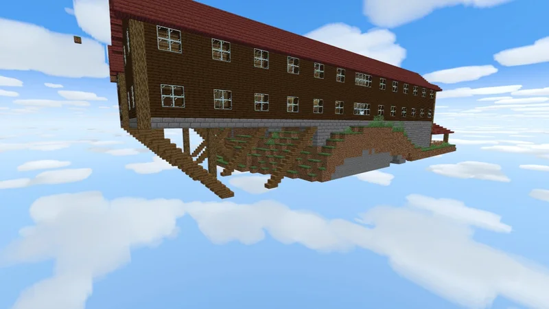 Large Wooden House on Cliff
