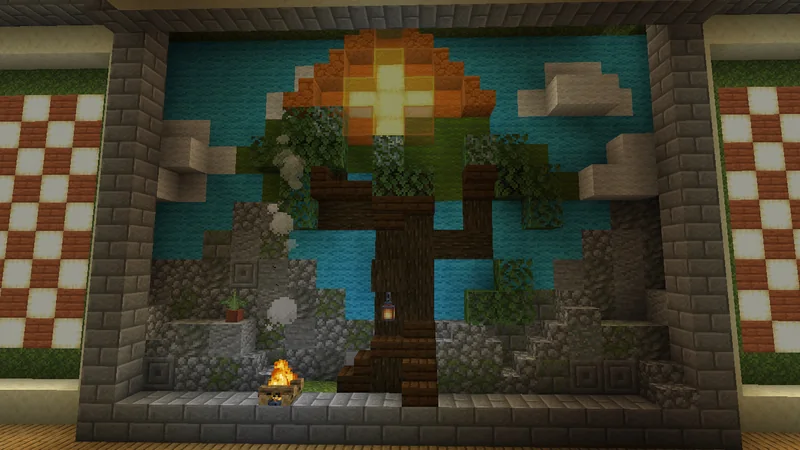 3d Tree Mural