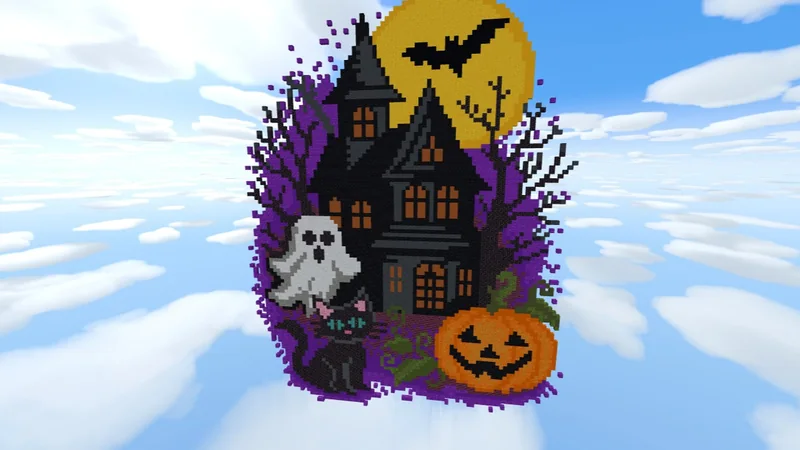 Halloween Castle Pixel Art