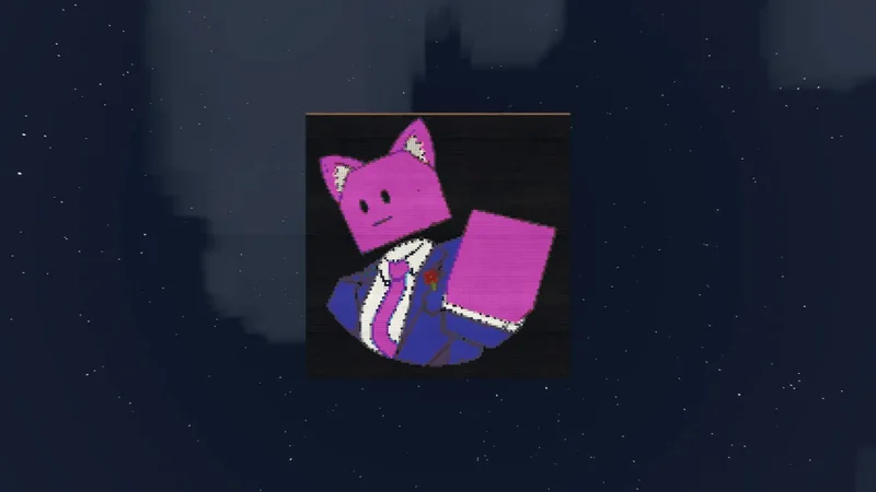 Pink Cat Map Art