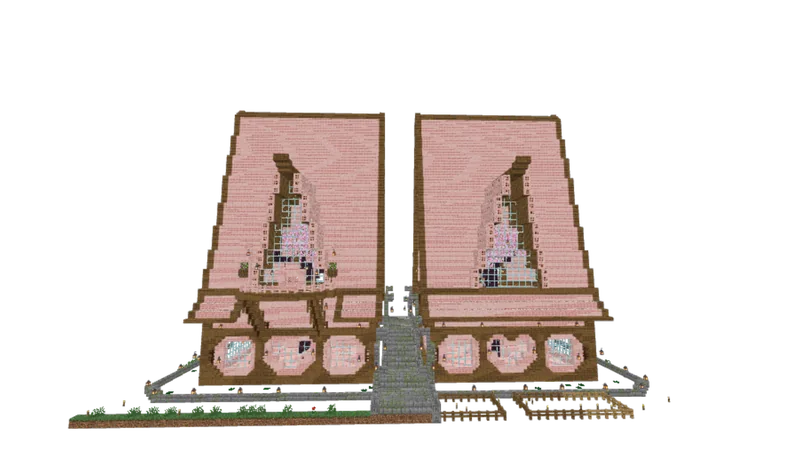 Doubly Cherry House With Moat