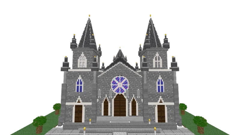 Beautiful Gothic Cathedral with Huge Spires