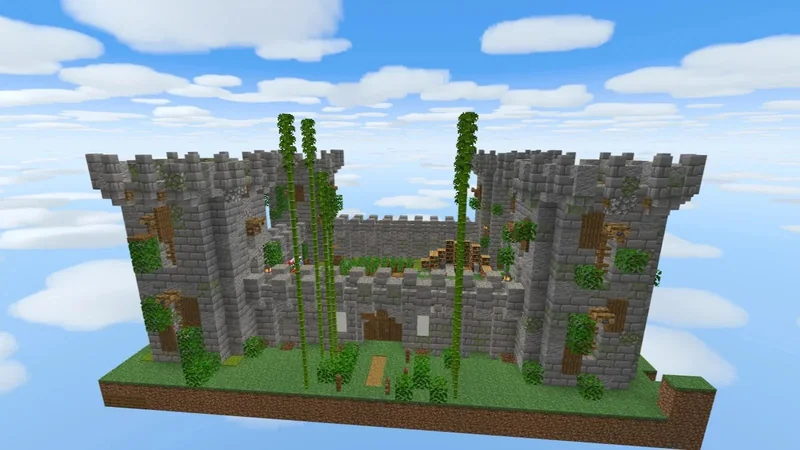 Small easy Medieval castle build with interior