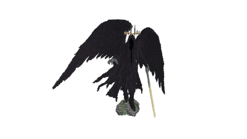Black Winged Statue
