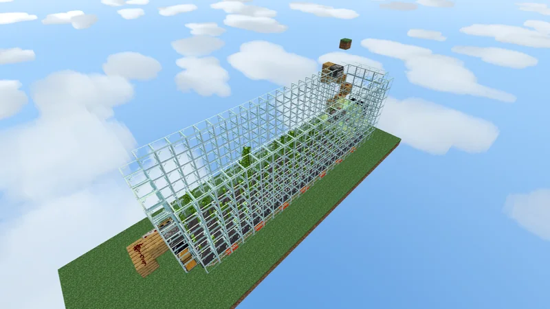 Automatic Bamboo Farm (make sure to put a minecart hopper on the tracks to collect the bamboo)