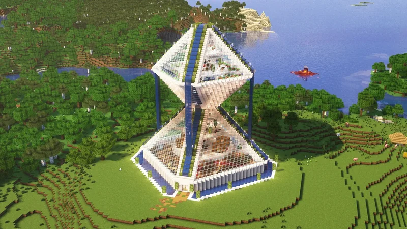 Modern Hourglass House (READ DESCRIPTION)
